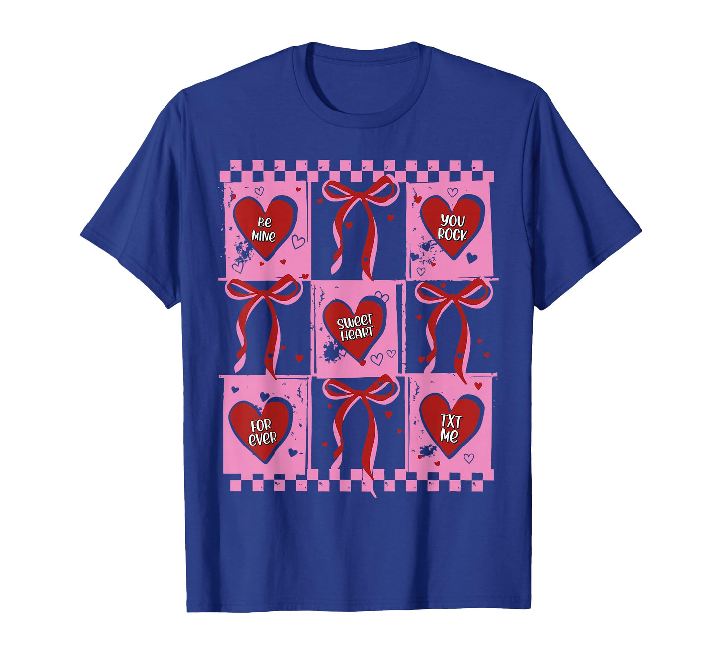 Candy Sweet Hearts Love Valentines Day Coquette Bow T-Shirt