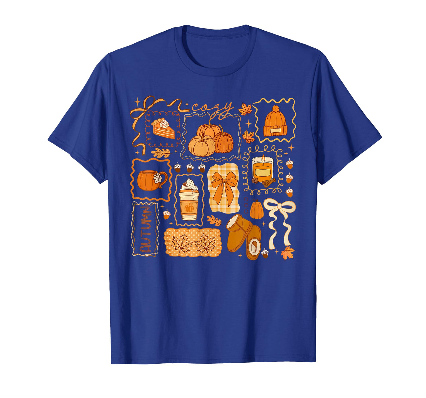 Cozy Season Pumpkin Thanksgiving Autumn Fall Y'all Leaves T-Shirt