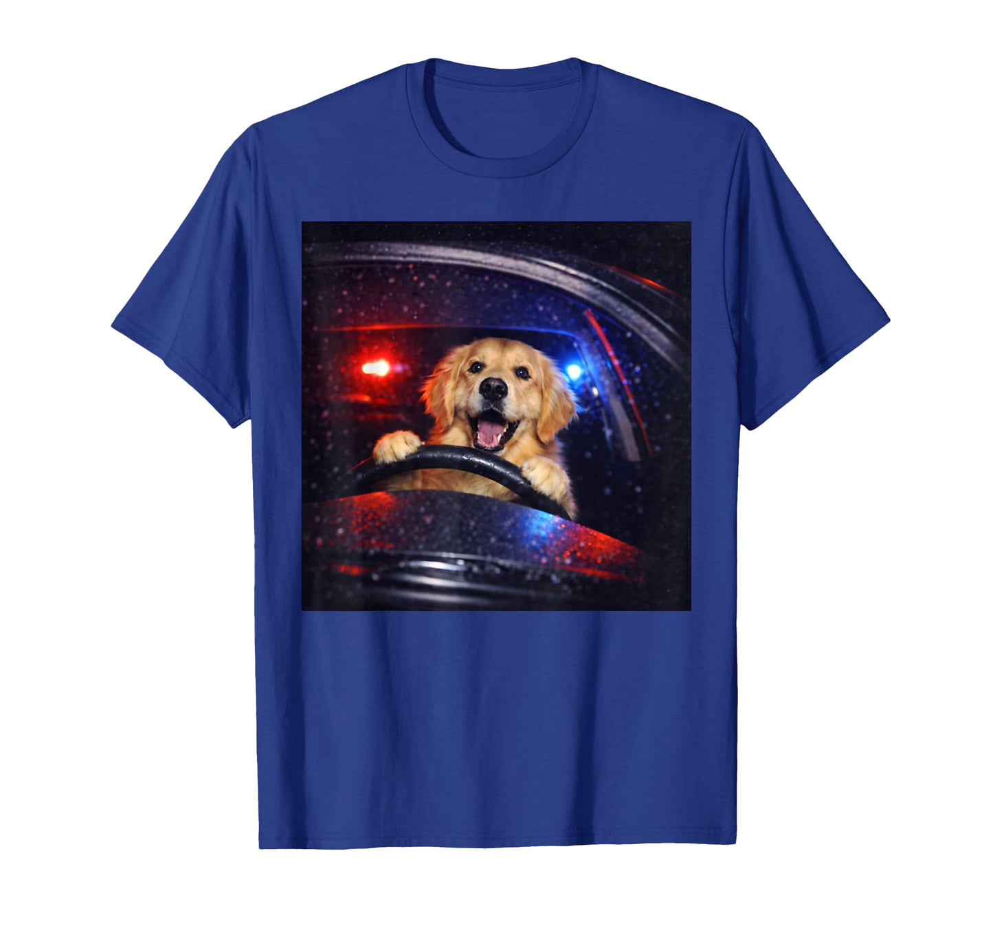Funny Golden Retriever Driving Meme Dog Driving A Car T-Shirt