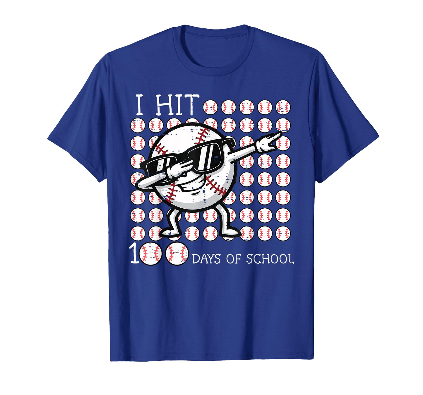 I Hit 100 Days of School Dabbing Baseball 100th Day Boy Kids T-Shirt