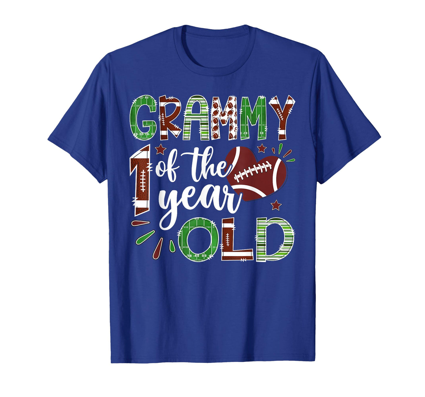 Grammy of The 1 Year Old Football First Birthday Boy T-Shirt