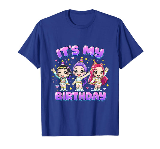 It's My Birthday Cute Chibi Kpop Funny Birthday Girl K-pop T-Shirt