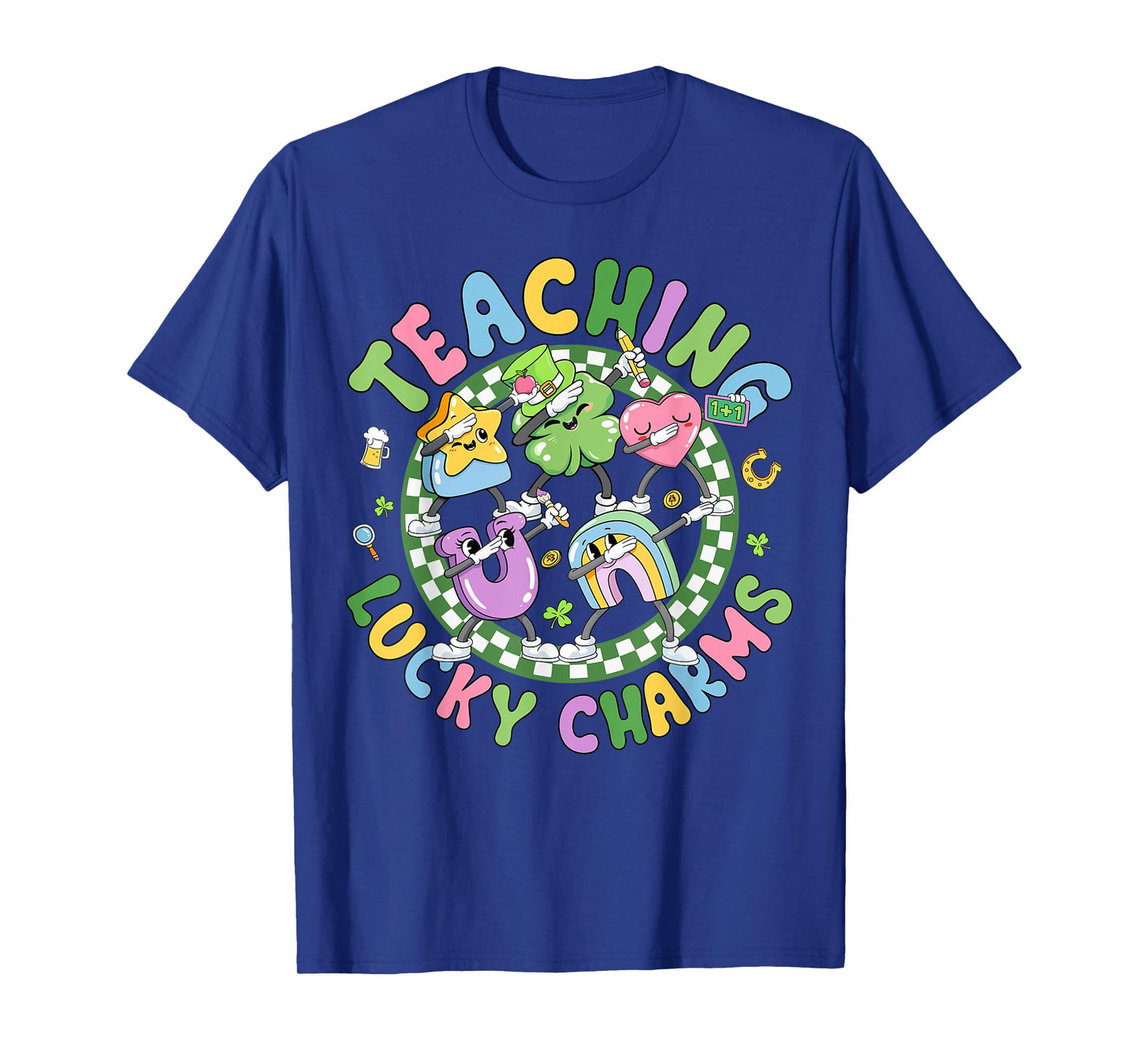 St Patricks Day Teacher Teaching My Lucky Charm Dabbing T-Shirt