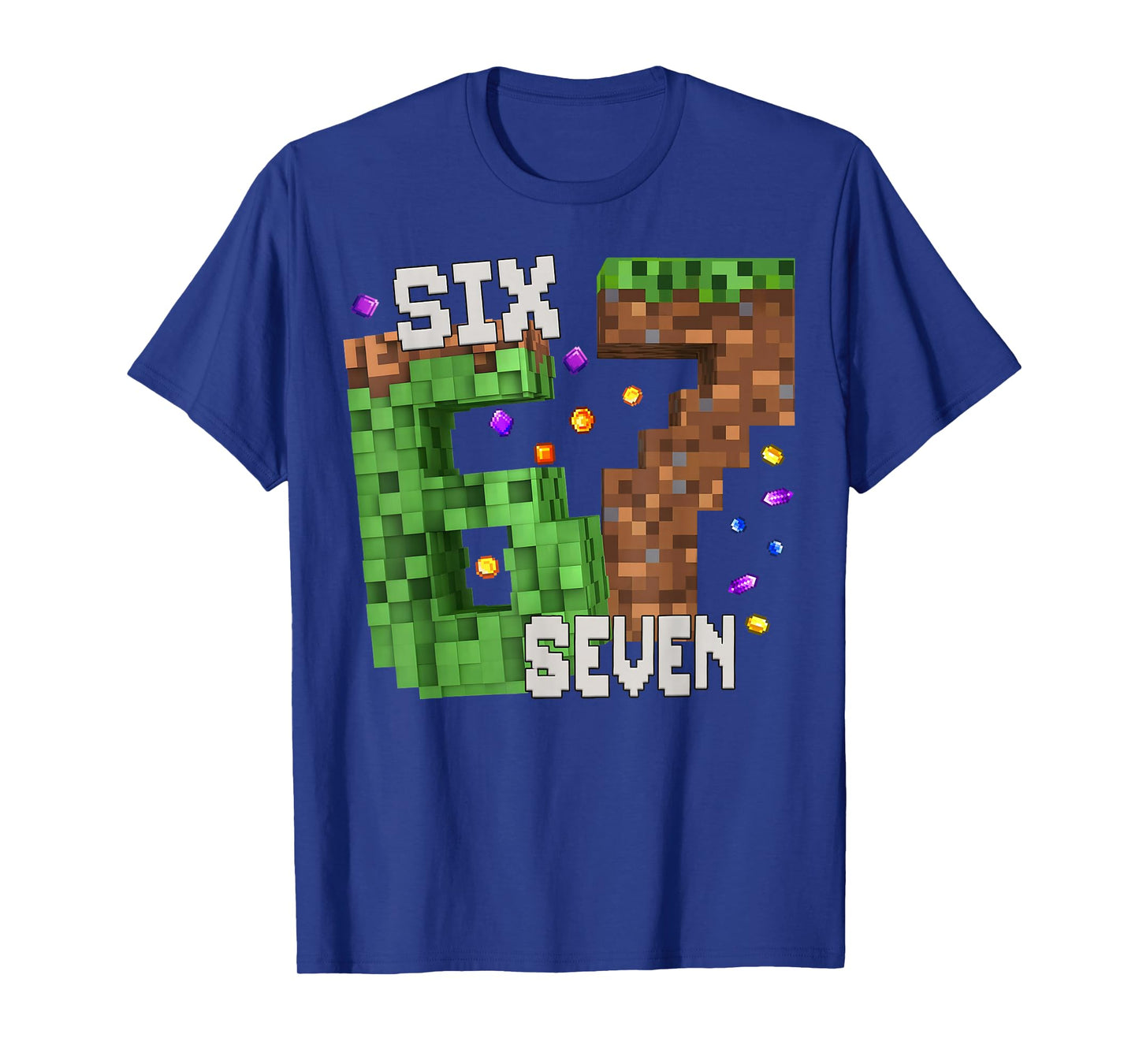 Funny Pixel Six Seven 67 Gamer Birthday for Men Boys Kids T-Shirt