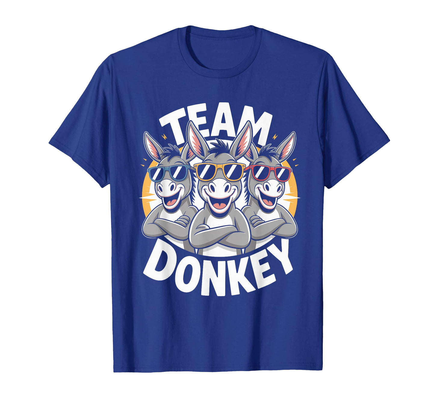Donkey Team Funny Cartoon HEE-Haw Farm Birthday Party T-Shirt