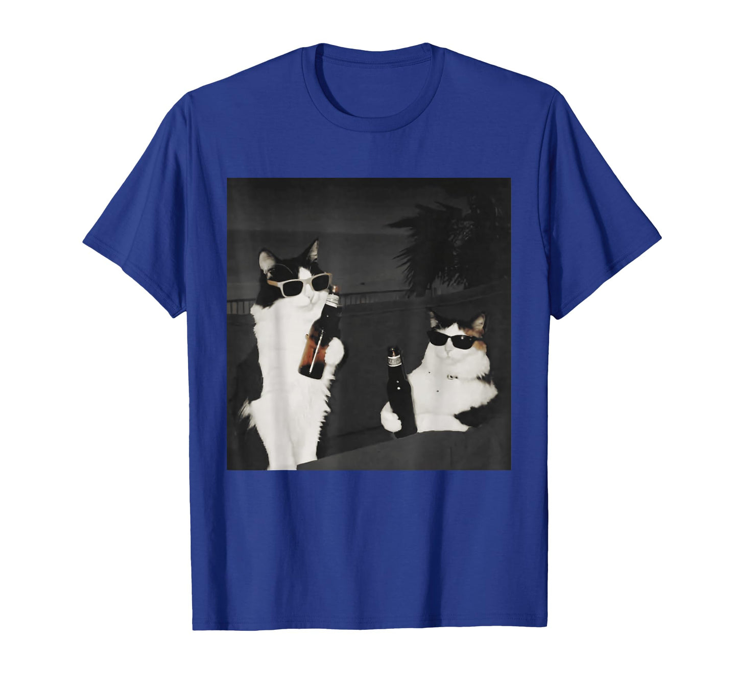 Vintage Cat Drinking Beer Buddy Cat Funny Kitty Lovers Gift T-Shirt