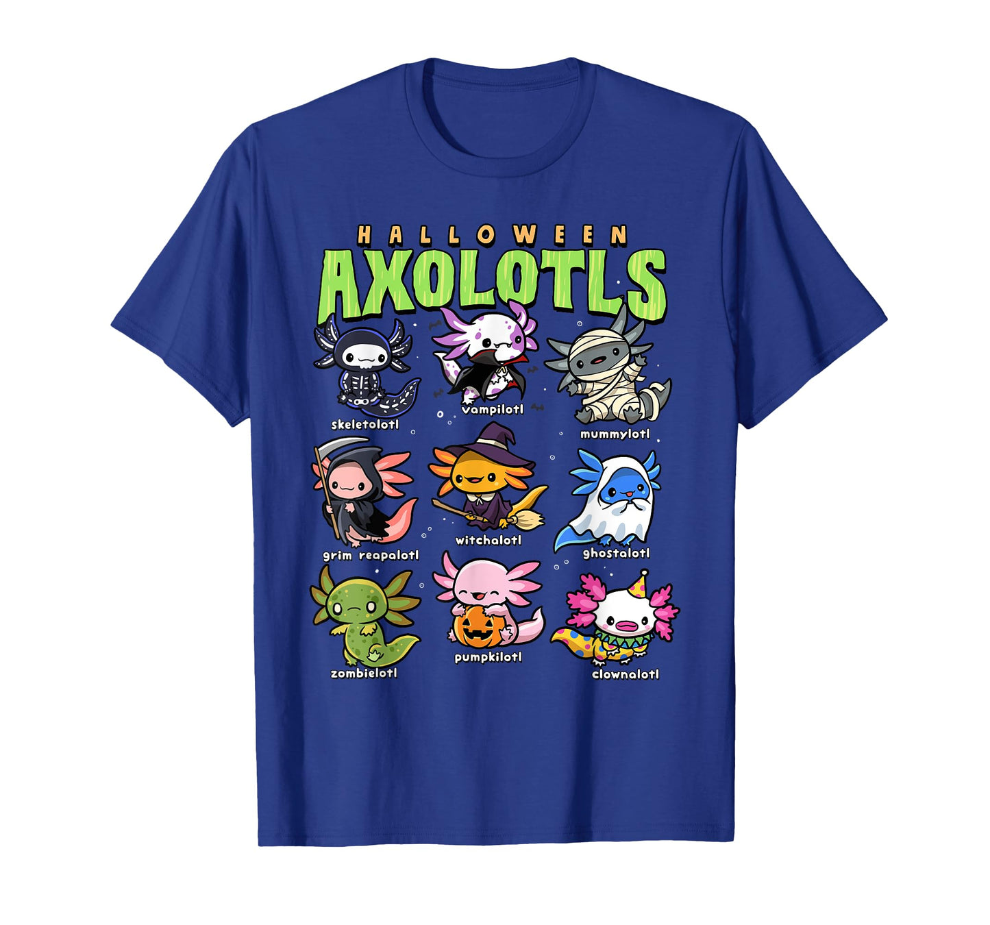 Axolotl Halloween Shirt Creepy Axolotls Trick or Treat Alotl T-Shirt