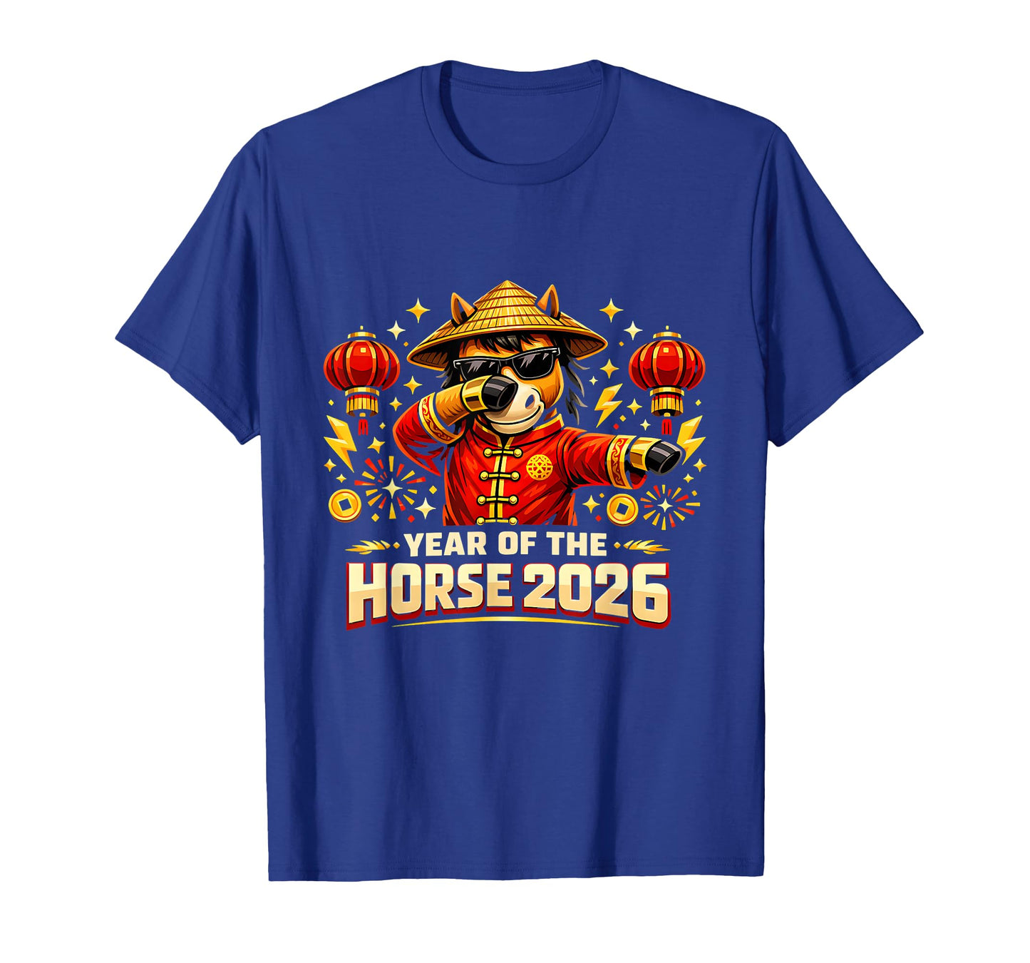 Year of The Horse 2026 Dabbing Horse Chinese New Year Kids T-Shirt