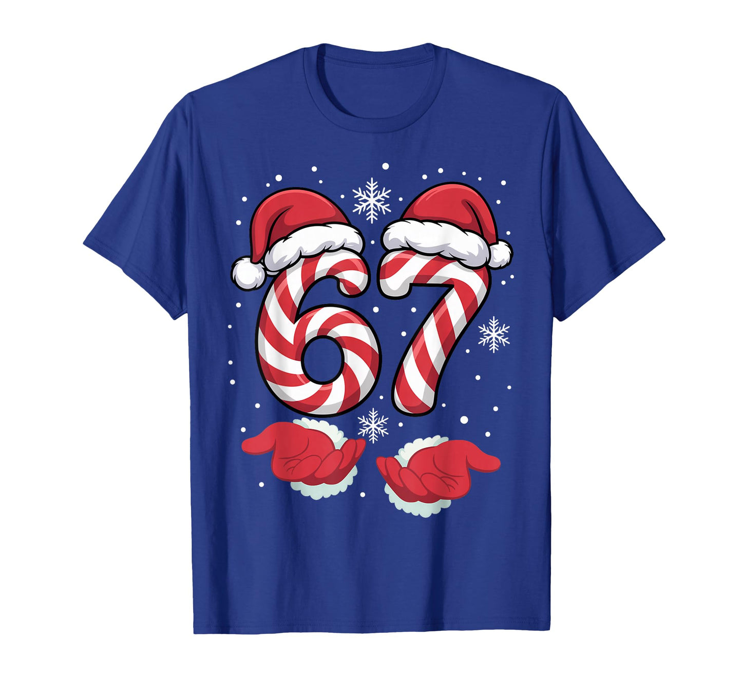 Funny Xmas Viral 67 Candy Canes Santa Funny Holiday Kids T-Shirt