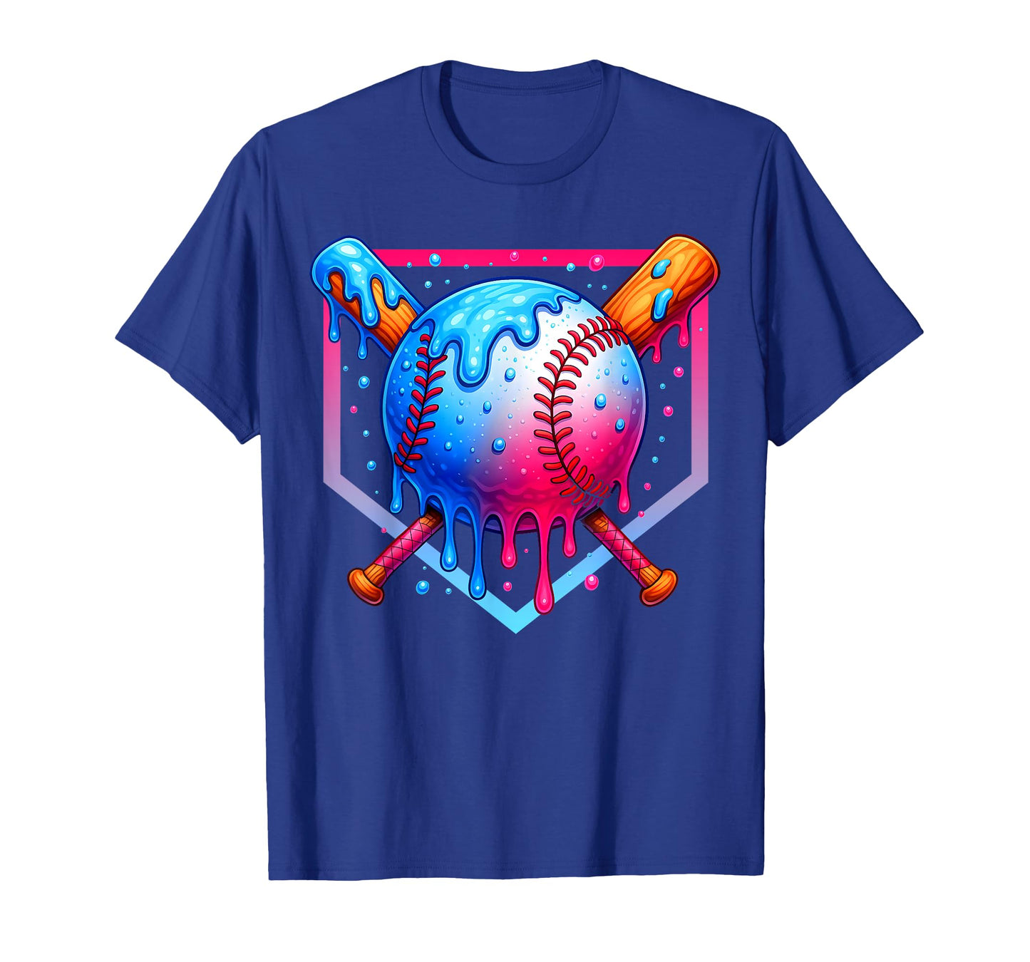 Baseball Drip Boys Home Plate Ice Cream Sport Players & Fans T-Shirt