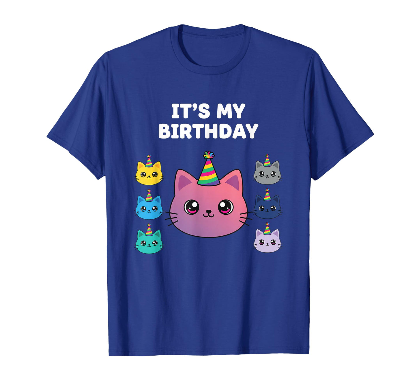 Birthday It's My Birthday Cute Kawaii Cat Party for Kids, Te T-Shirt