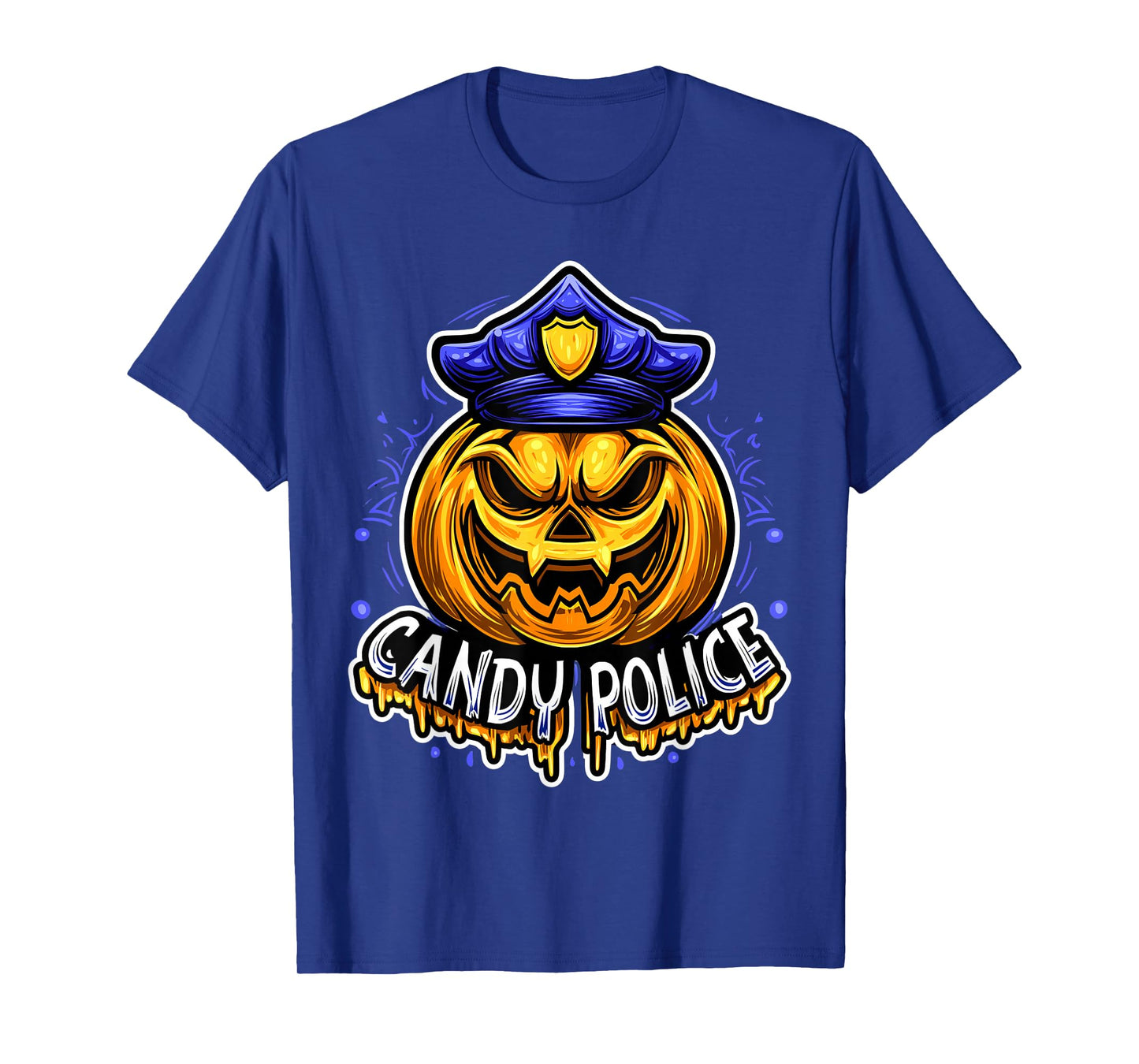 Candy Police Halloween Shirts Pumpkin Security Costume T-Shirt