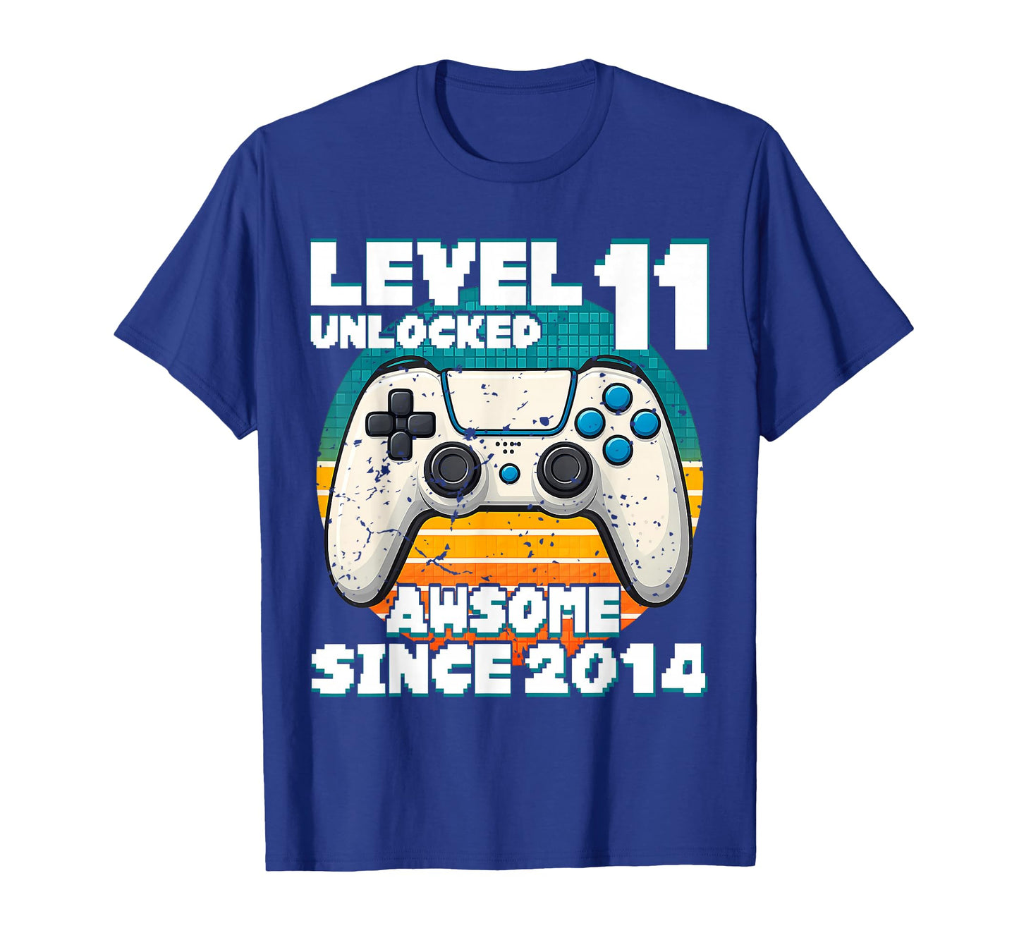 Level 11 Unlocked Awesome Since 2014 Gaming 11th Birthday T-Shirt