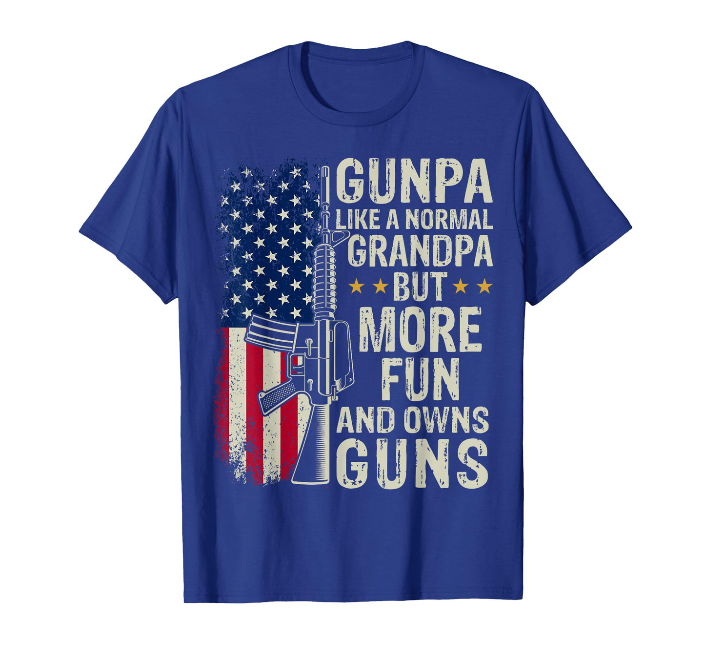 Gunpa Like A Normal Grandpa Patriotic USA 4th of July T-Shirt