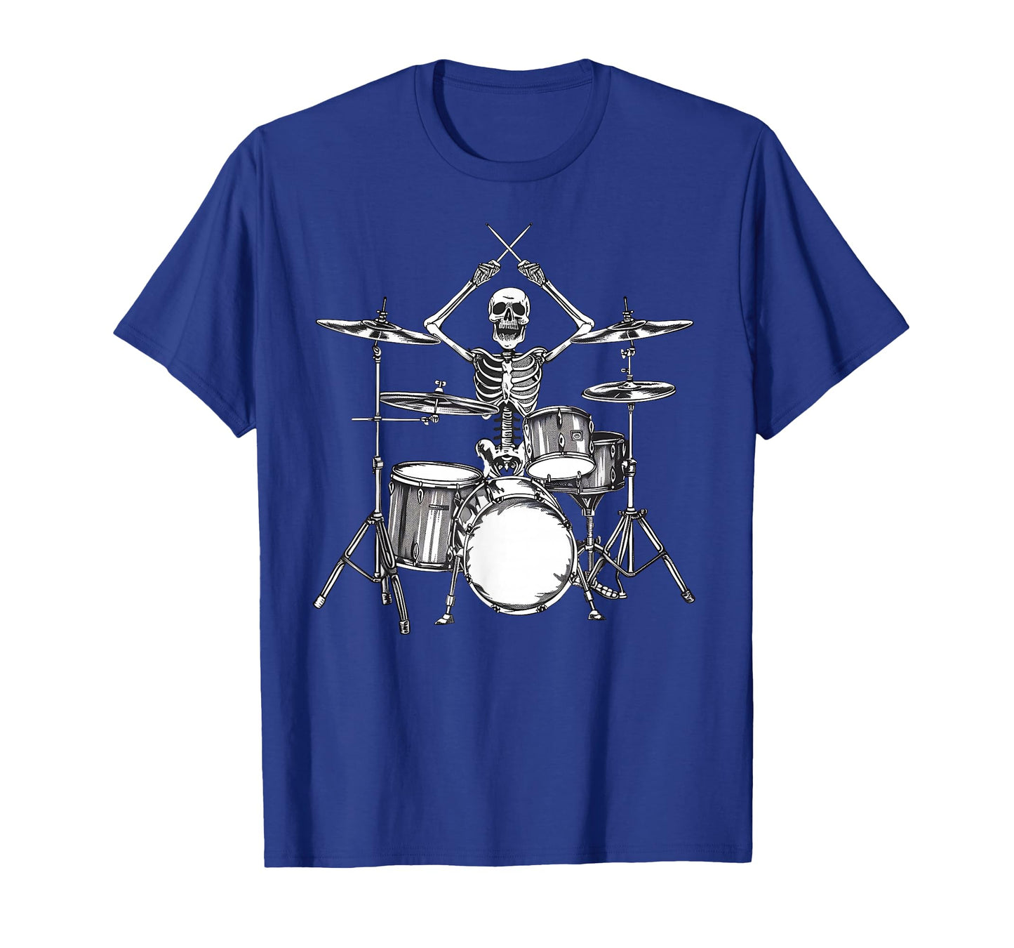 Skeleton Percussionist Drummer Halloween Rock & Roll Music T-Shirt