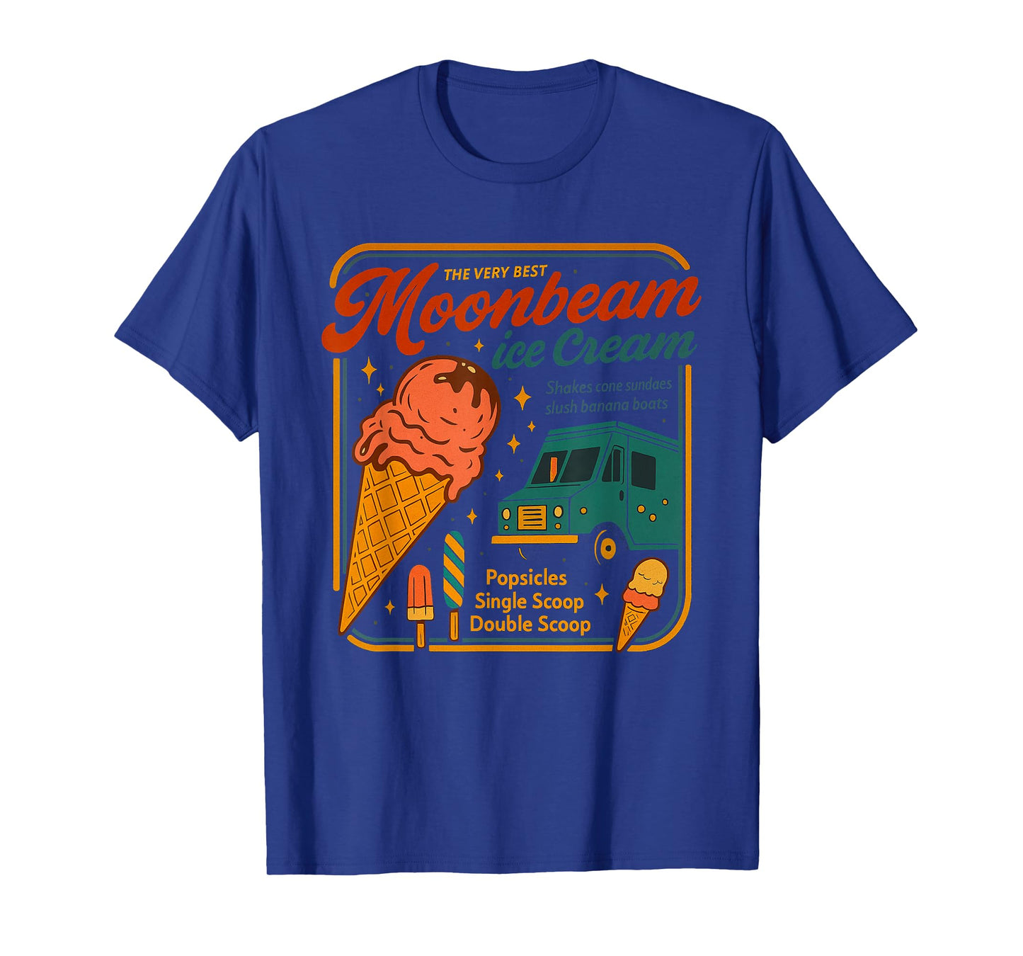 Moonbeam Ice Cream Vintage Retro Funny Dessert Foodie T-Shirt