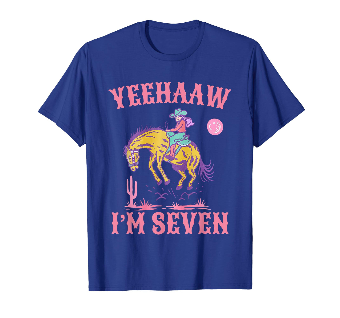 Kids 7 years old Cowgirl Western Rodeo 7th Birthday girl T-Shirt