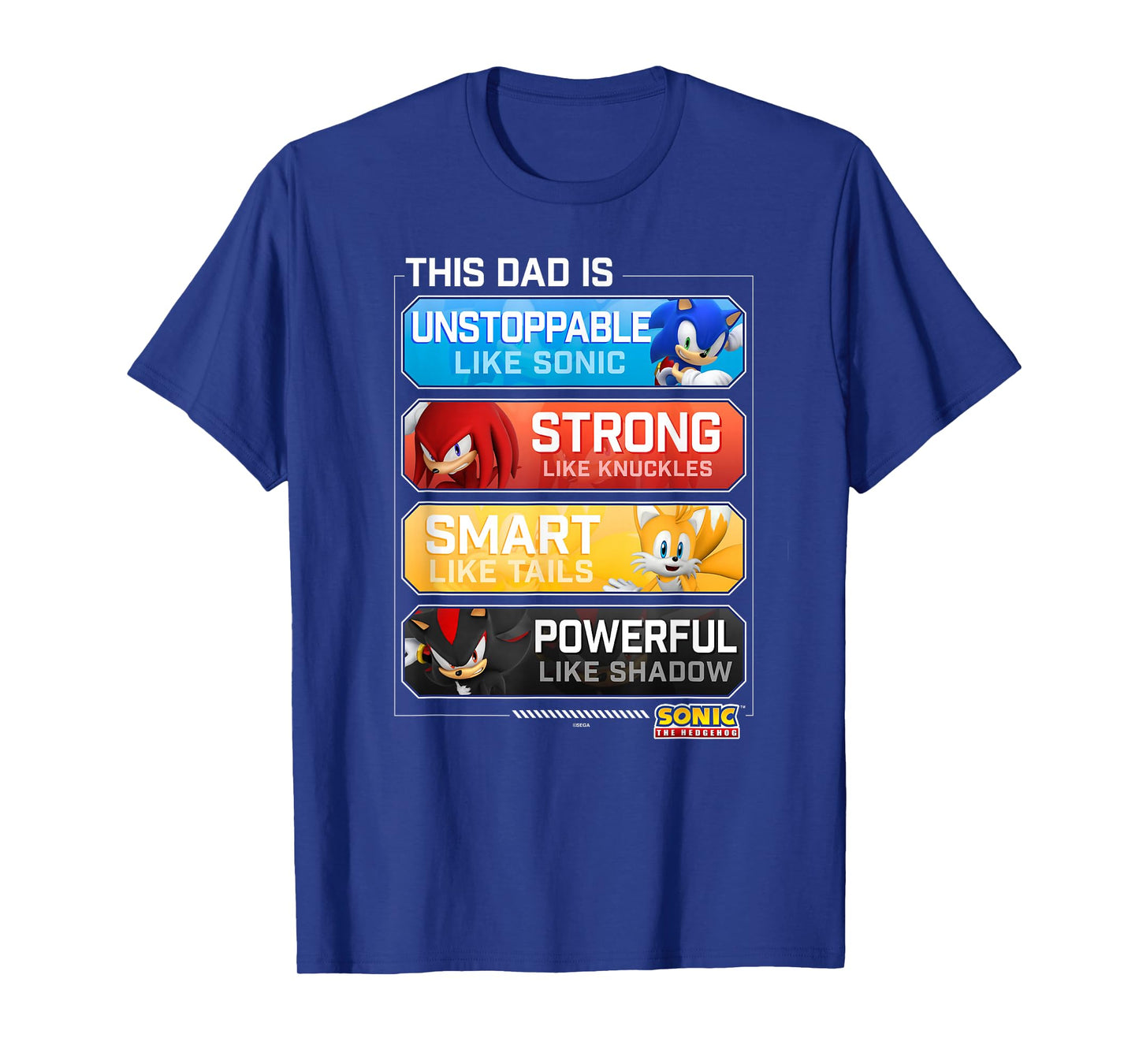 Sonic The Hedgehog Father's Day Unstoppable Strong Smart T-Shirt