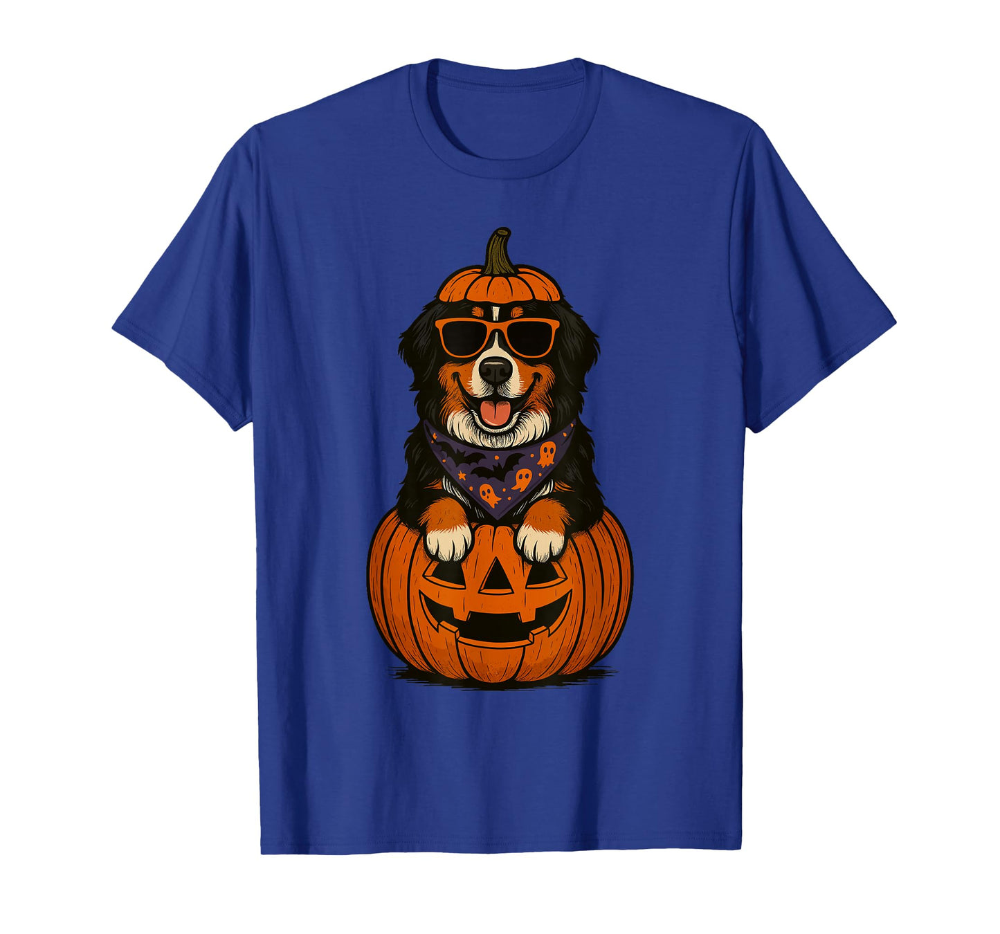 Spooky Bernese Mountain Dog Pumpkin Halloween Berner Lover T-Shirt
