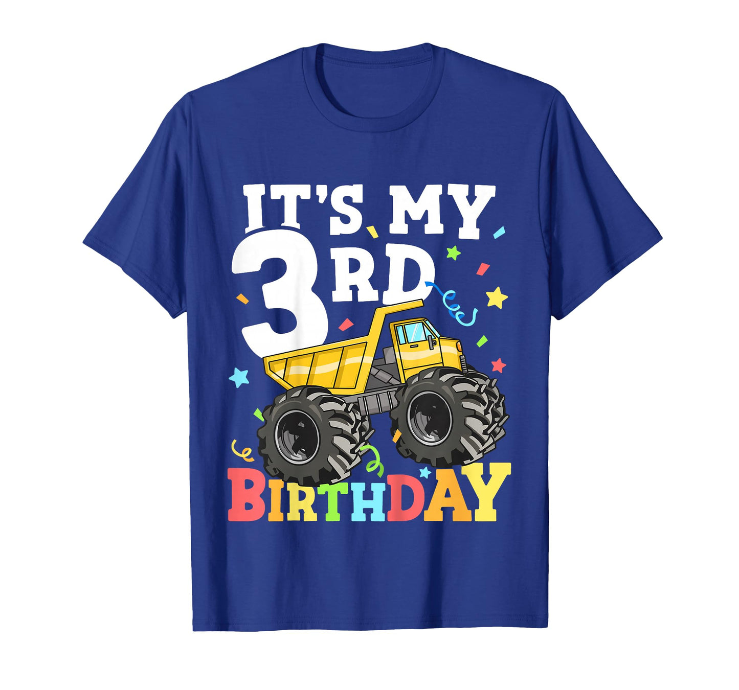 Kids It's My 3rd Birthday Construction Truck Birthday Boy Toddler T-Shirt