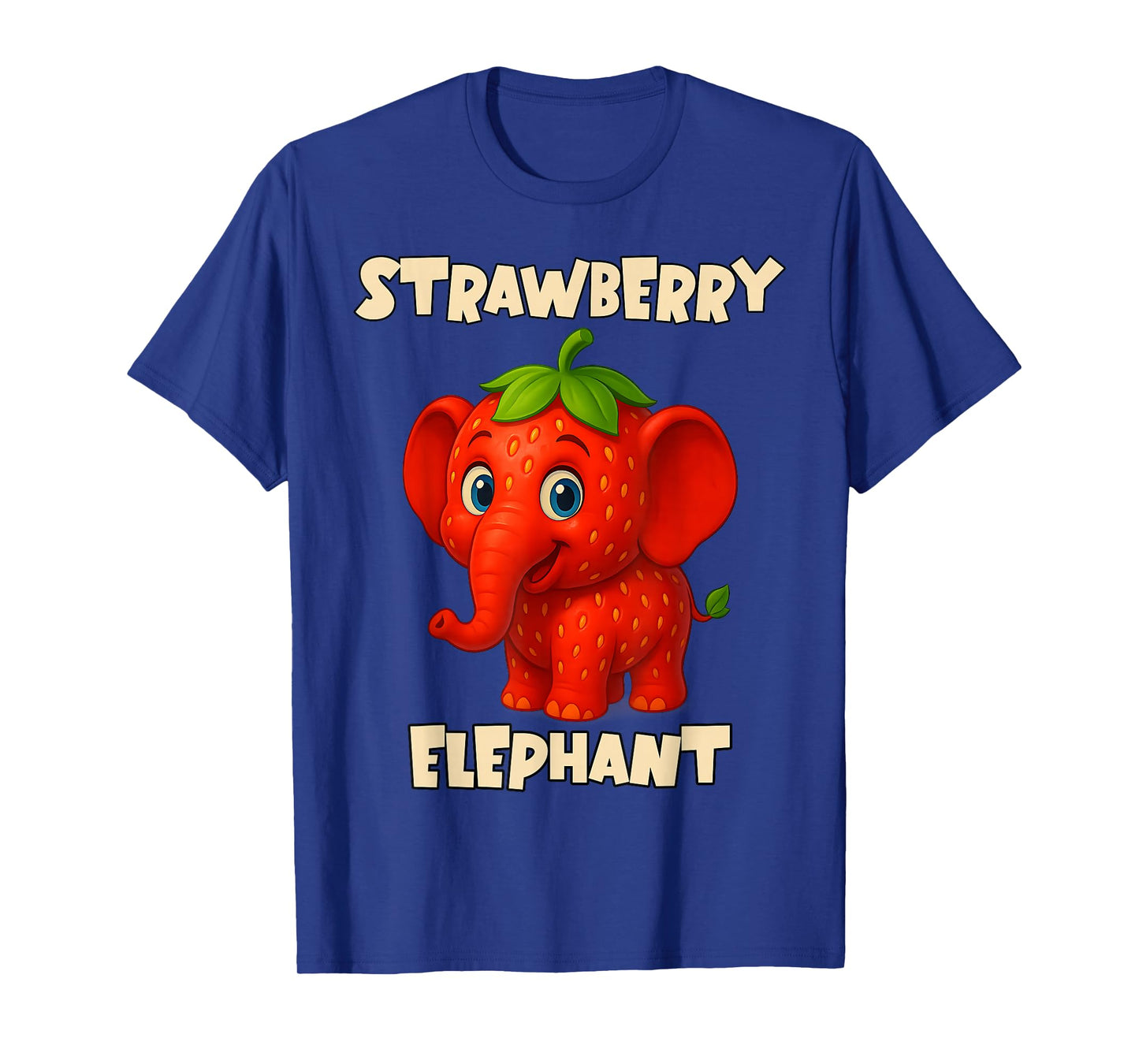 Funny Italian Brainrot Meme Kids Boys Strawberry Elephant T-Shirt