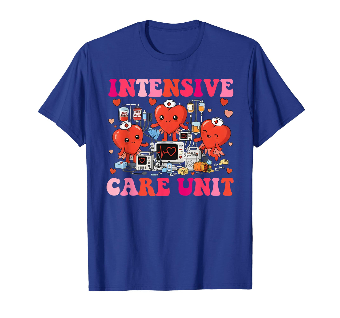 Valentines Day Nurse Intensive Care Unit ICU Nurse T-Shirt