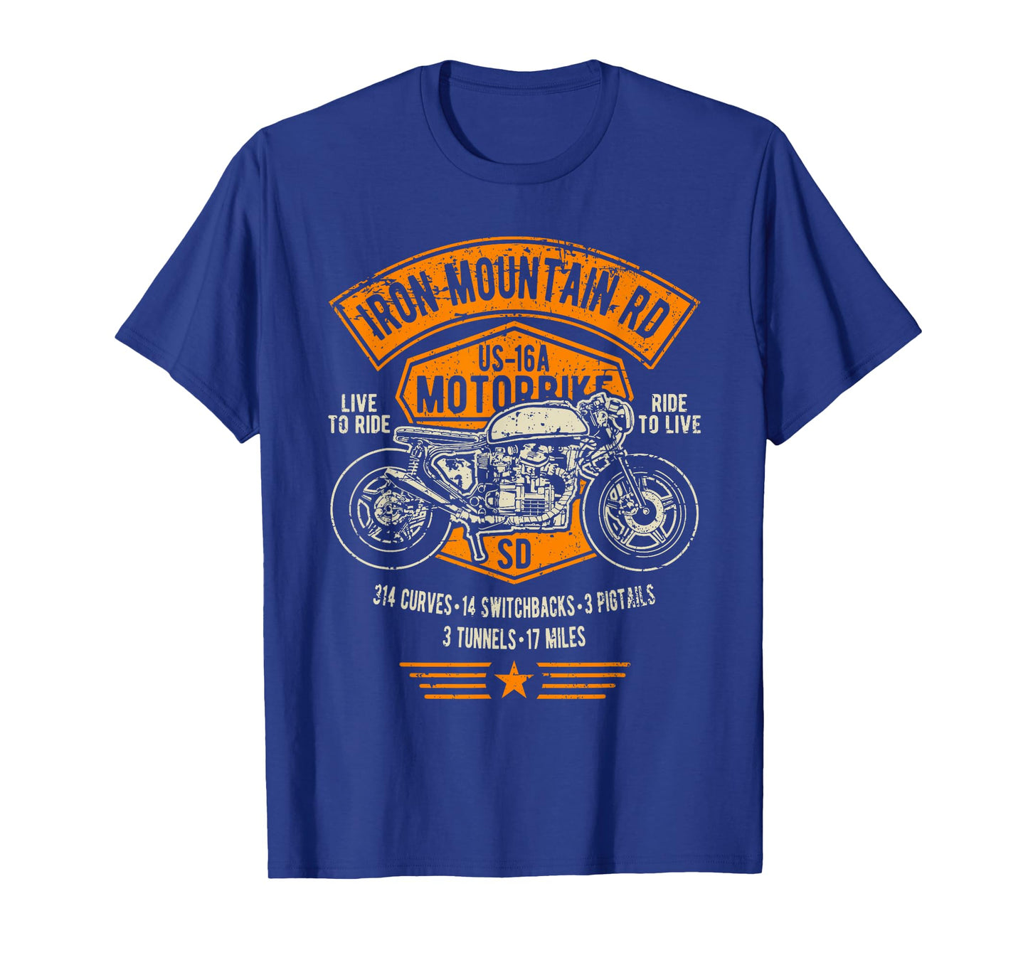 Iron Mountain Road US-16A South Dakota Motorcycle Design T-Shirt