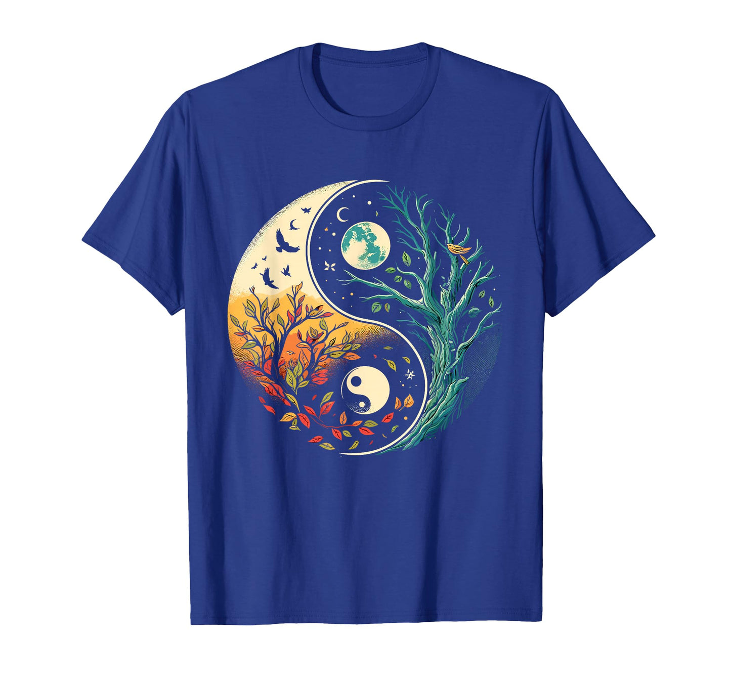 Yin Yang Tree Japanese Buddhist Zen T-Shirt