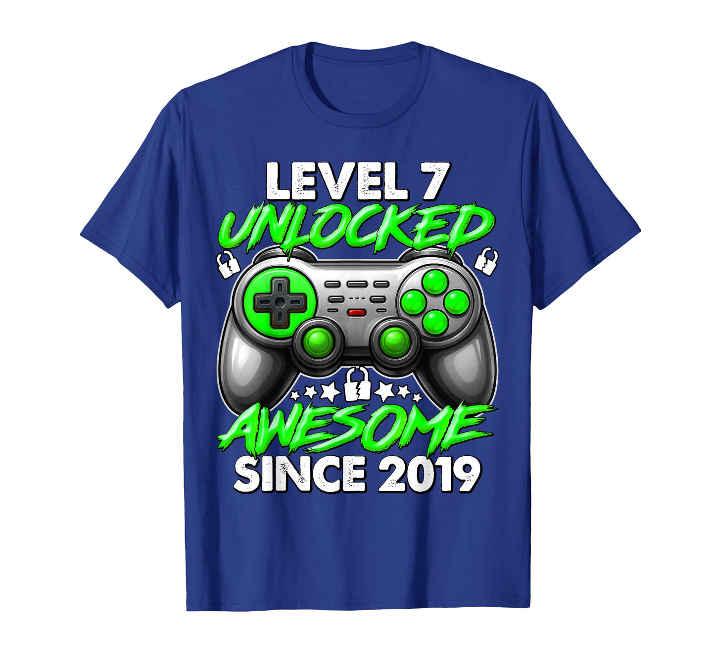 Level 7 Unlocked 7 Year Old Gifts for Boys 7th Birthday Boy T-Shirt