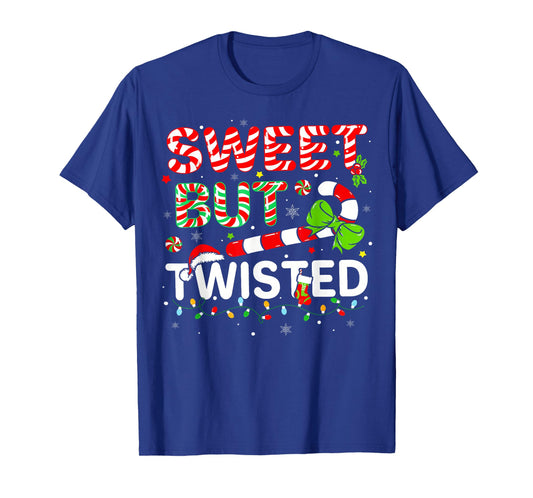 Sweet But Twisted Funny Christmas Candy Cane Xmas Holiday T-Shirt