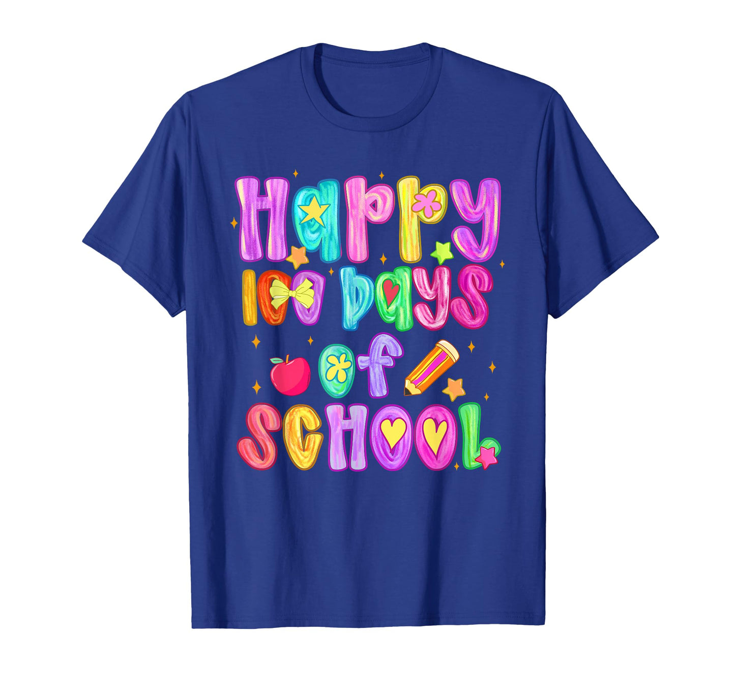 100 Days of School Preppy 100th Day of School Teacher Kids T-Shirt