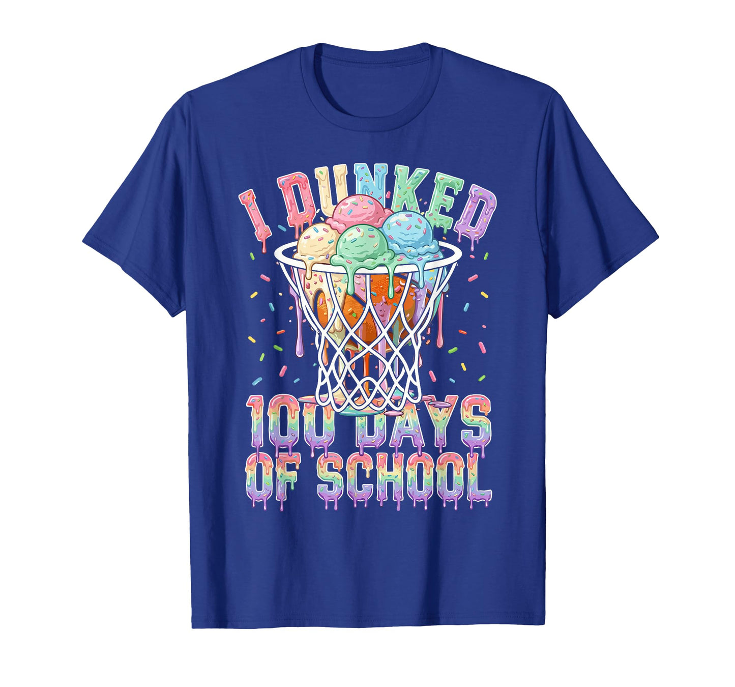 100 Days of School Basketball for Boys Kids 100th Day T-Shirt