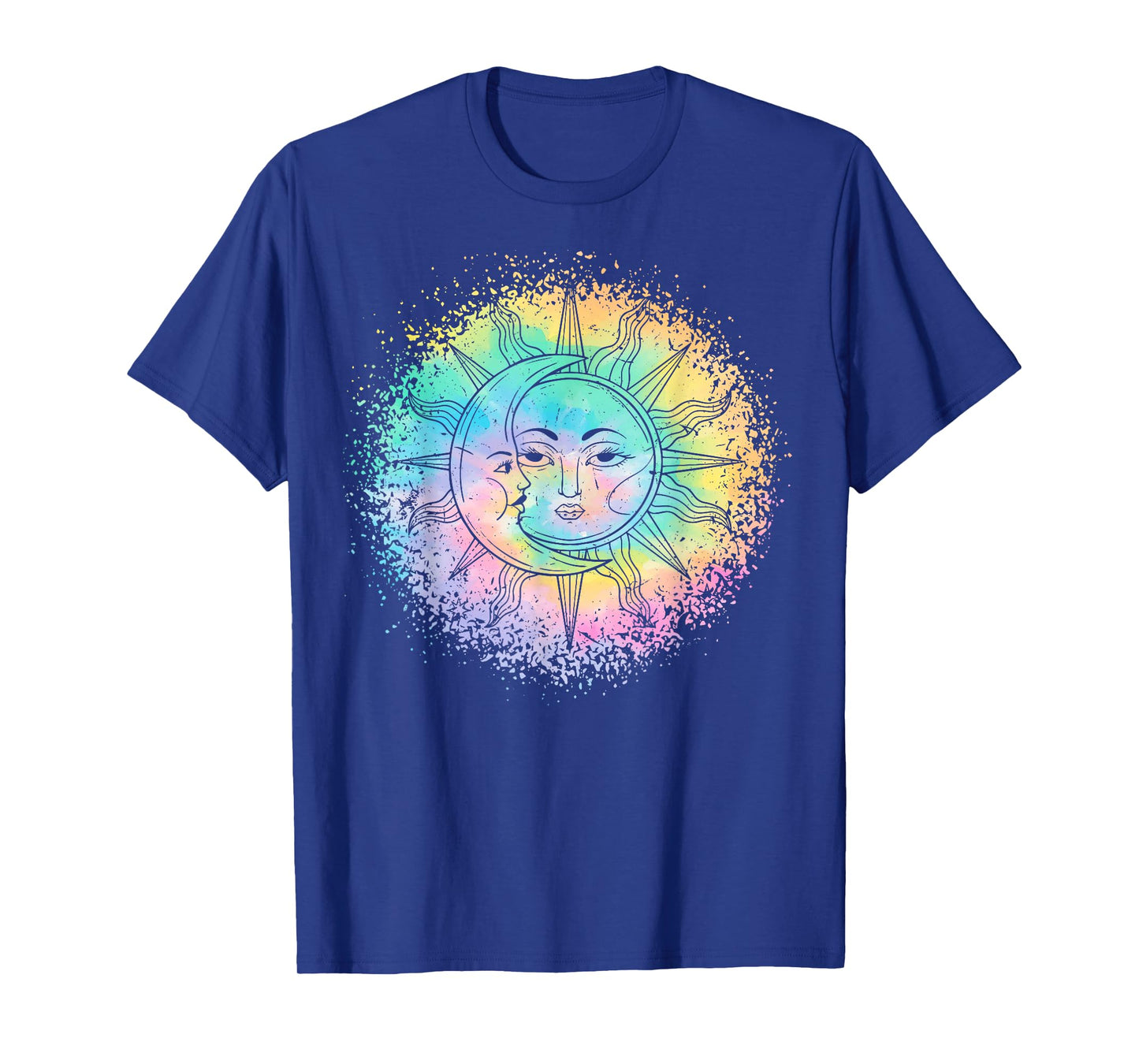 Sun and Moon Tie Dye casual Hipster Boho Funny Cute graphic T-Shirt