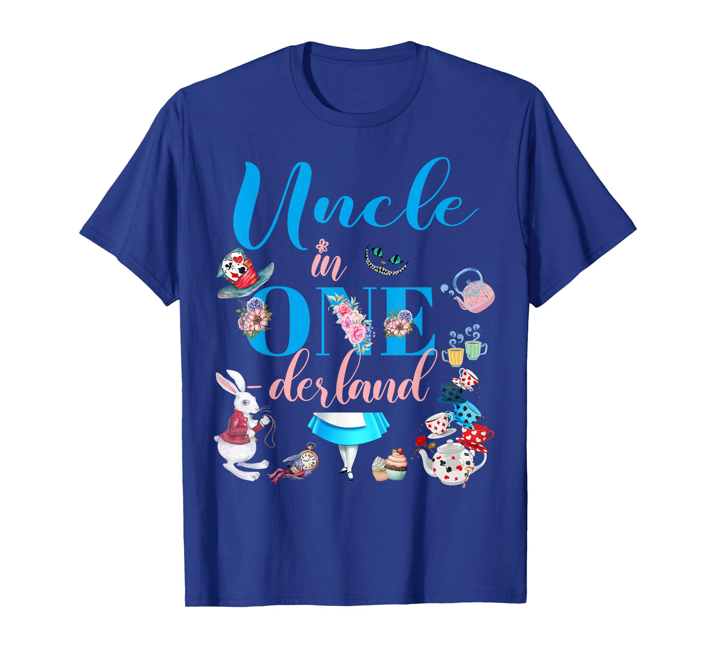 Alice in ONEderland Family Uncle Of The Birthday Girl T-Shirt