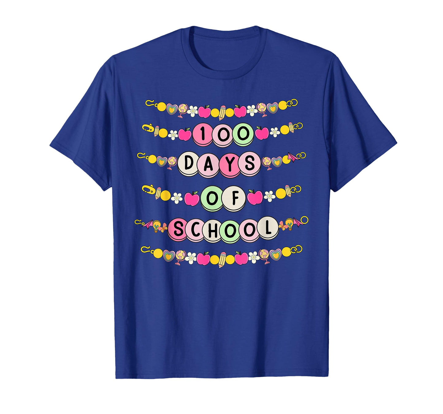 100 Days of School Friendship Bracelets 100 Days Smarter Kid T-Shirt