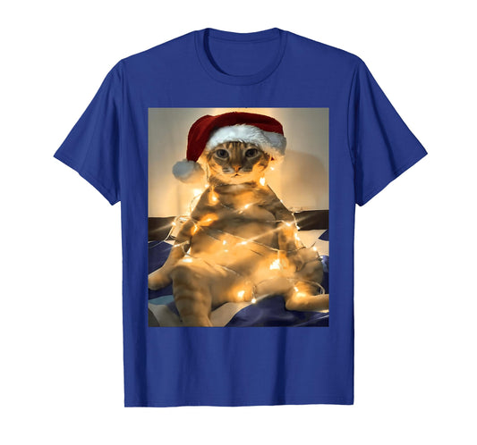 Funny Cat Christmas Meme Shirt Cute Holiday Meme Cat Xmas T-Shirt