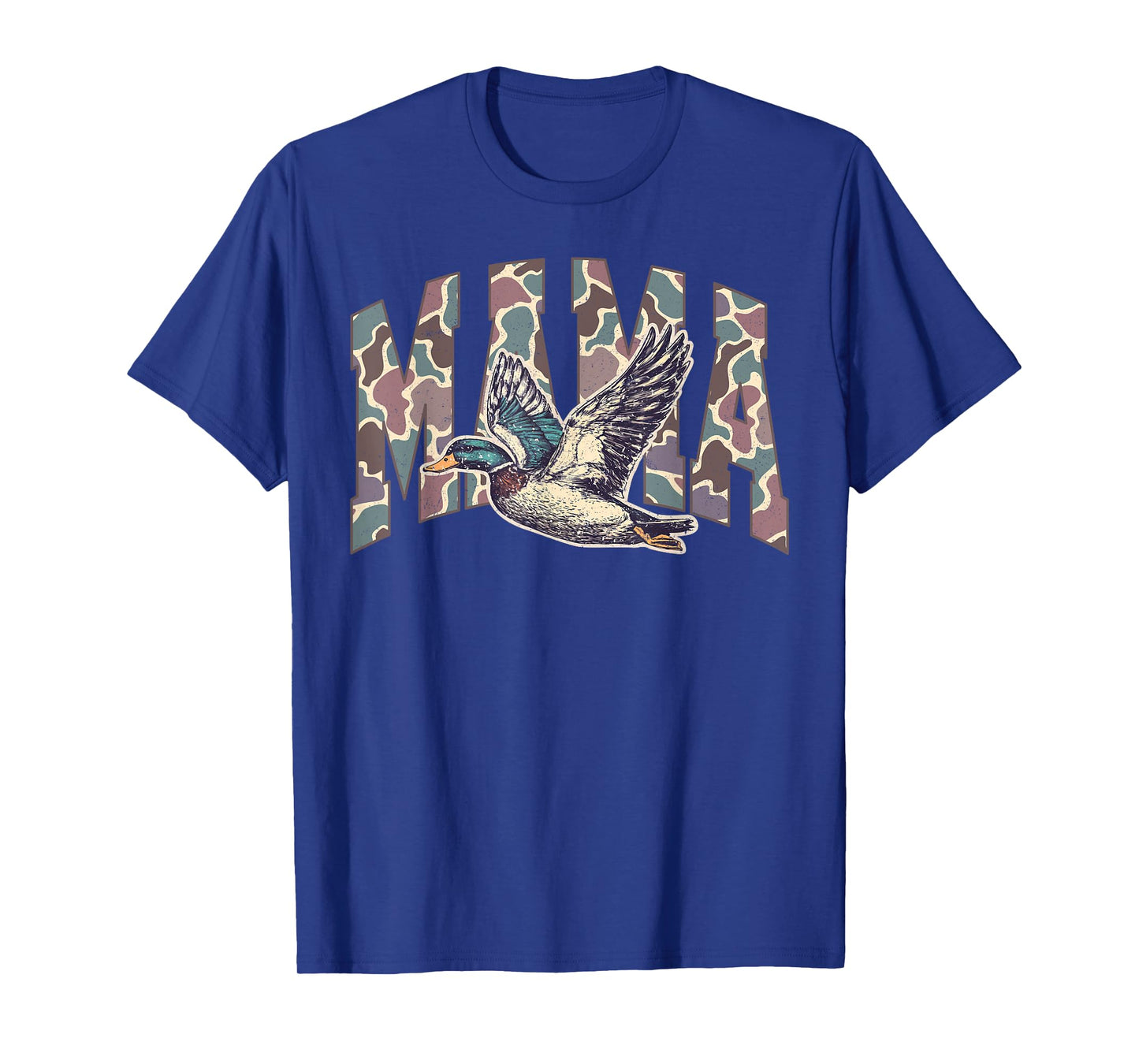 Mallard Duck Hunting Mama Retro Camouflage Daddy Mothers Day T-Shirt