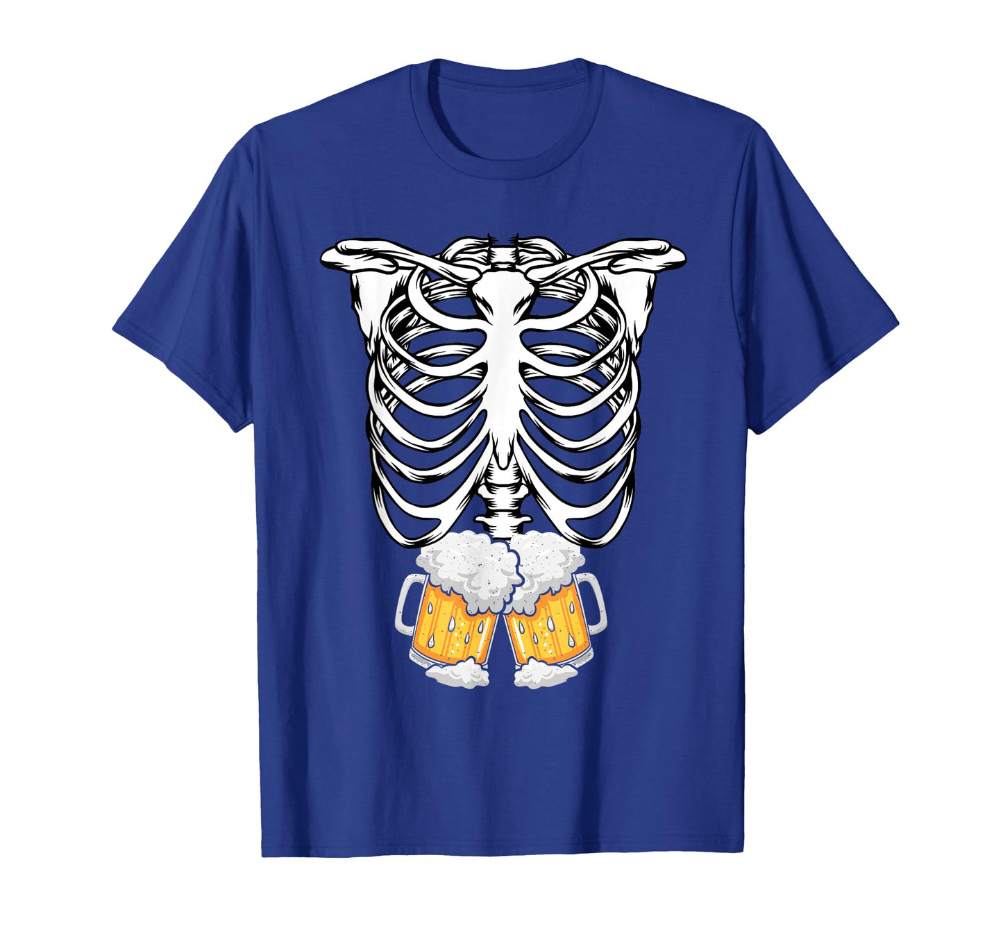 Skeleton Pregnancy Belly Of Beer X-ray Halloween Costume T-Shirt