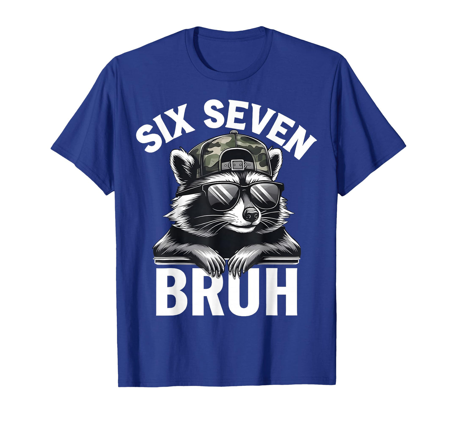 Six Seven 6 7 Raccoon Graphic Funny Gift for Men Kids Boys T-Shirt