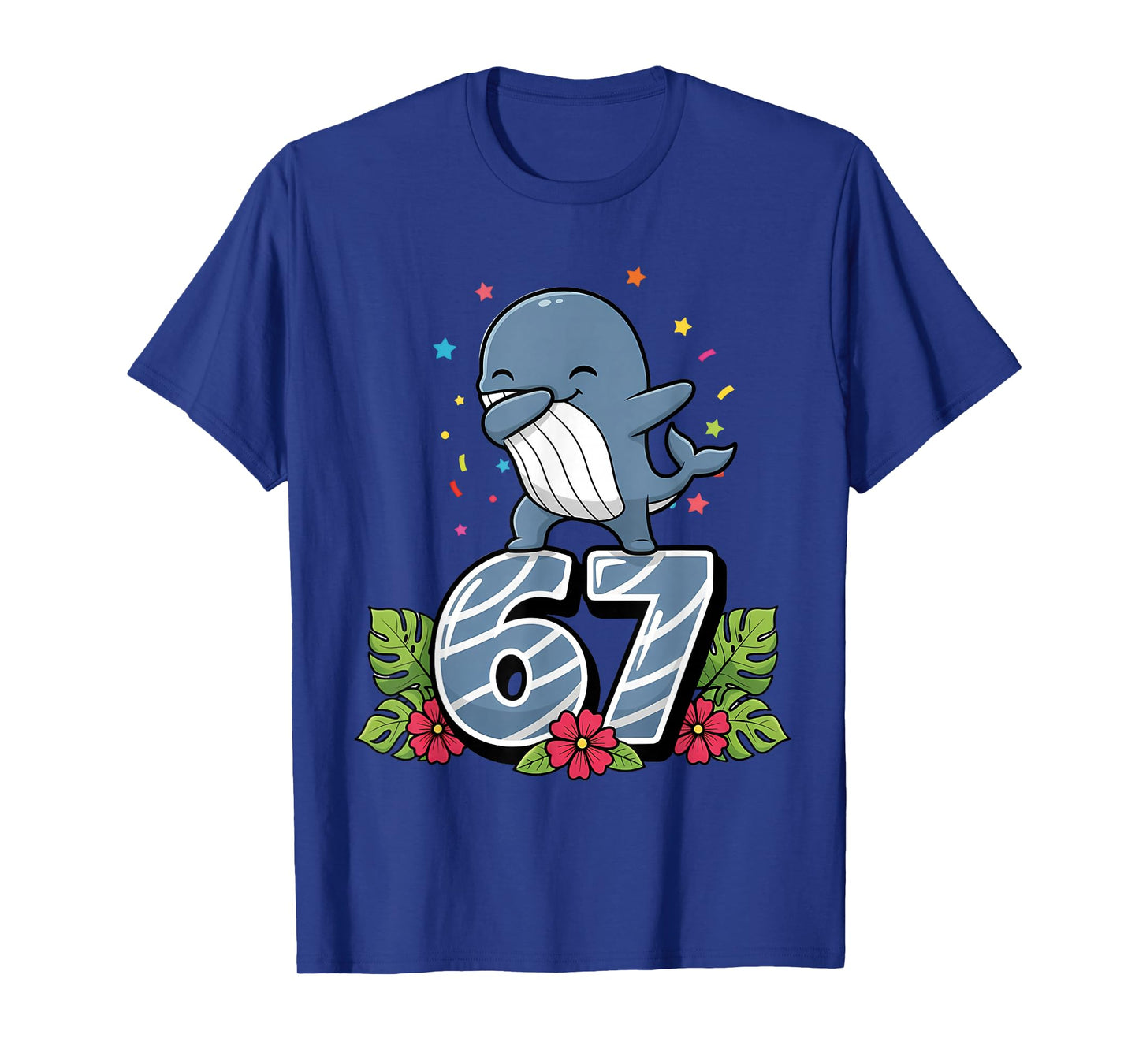 Six Seven Meme Dabbing Baby Whale 67 Funny Gen Z Apha T-Shirt