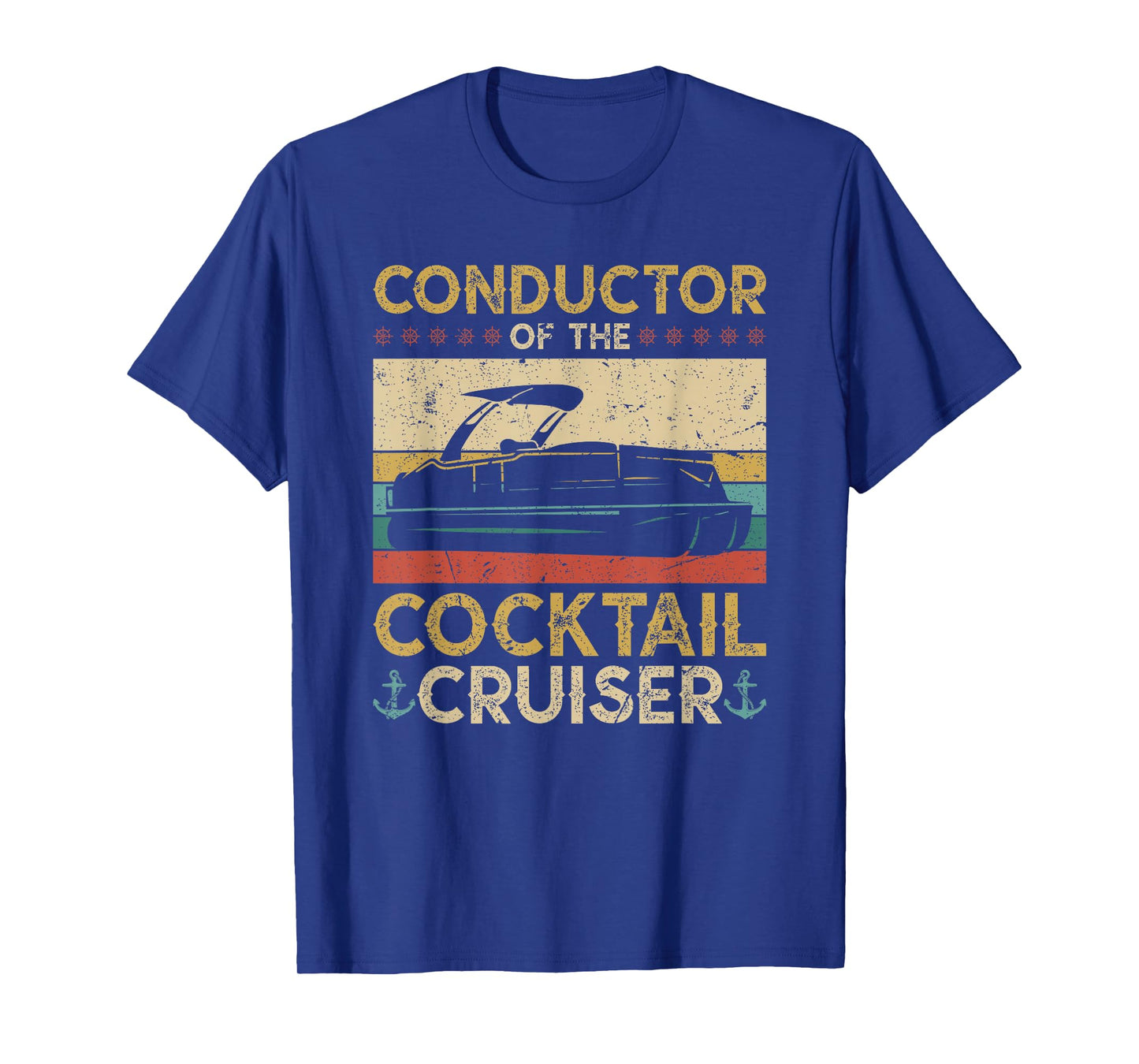 Conductor Cocktail Cruiser, Pontooning Pontoon Boat Captain T-Shirt