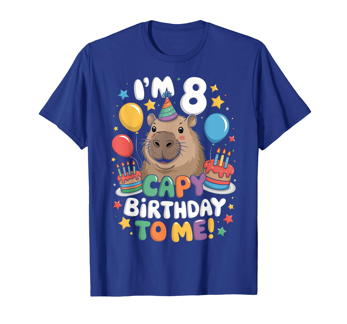 I'm 8 Year Old Capy Birthday To Me 8th Birthday Capybara T-Shirt
