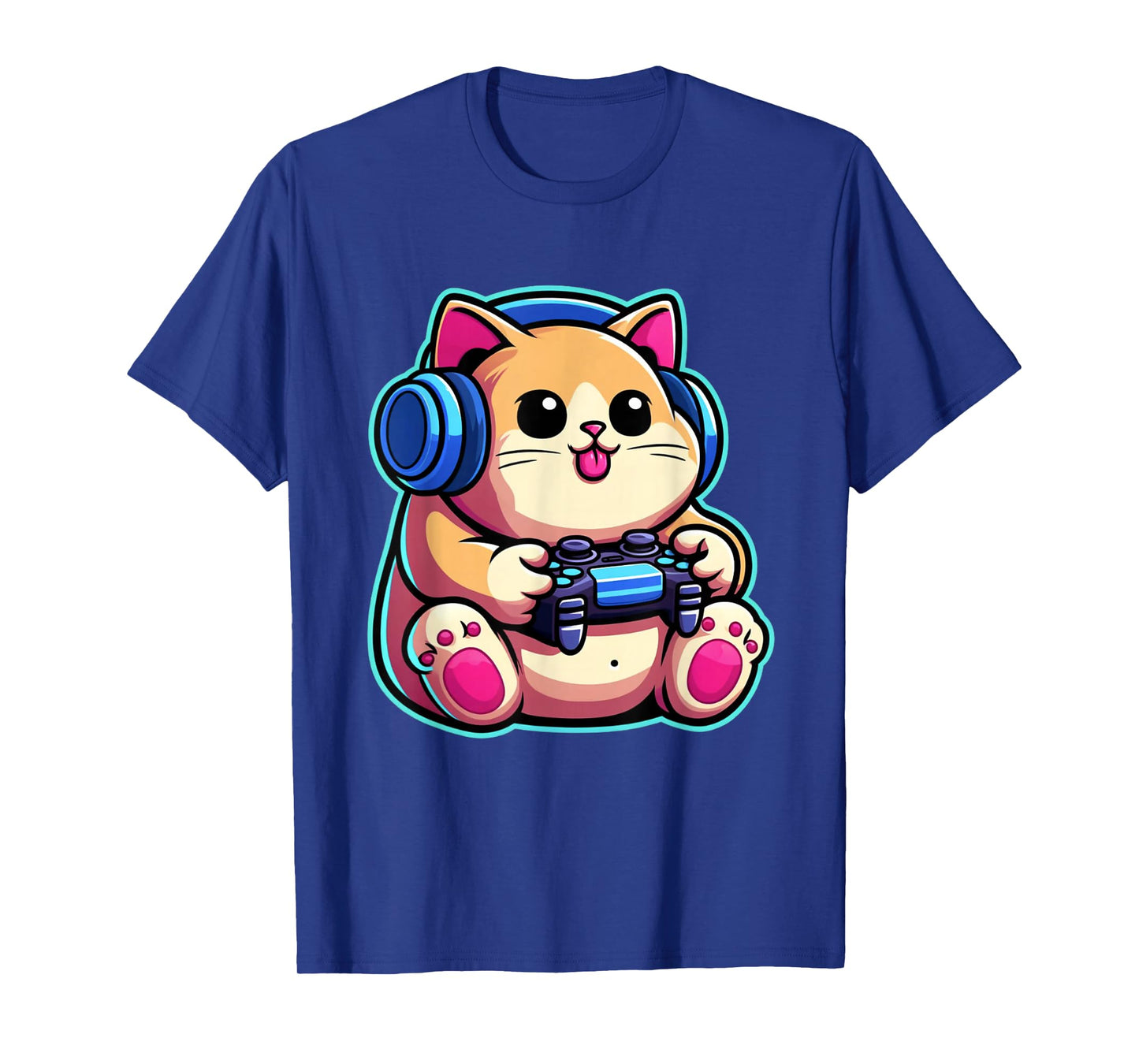 Funny Cat Gamer Gaming Cat Video Game T-Shirt