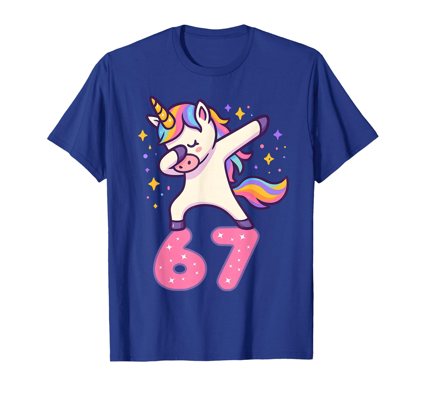 67 Unicorn for Girls Six Seven Meme Brainrot Funny Kids T-Shirt