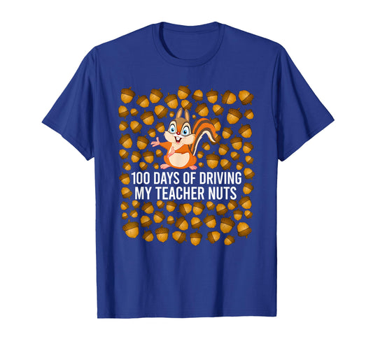 100 Days of Driving My Teacher Nuts Dabbing Squirrel School T-Shirt