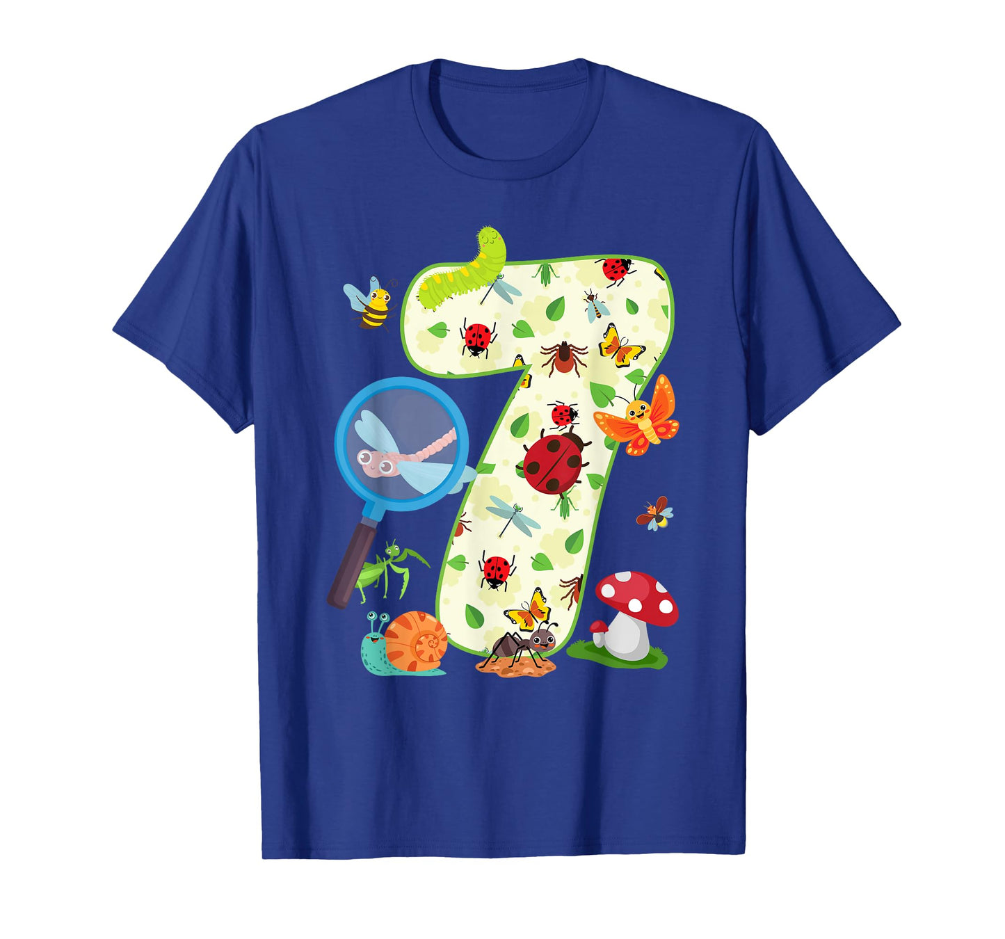 7 Year Old Birthday Insect Lover 7th Bday Bug Insect Party T-Shirt
