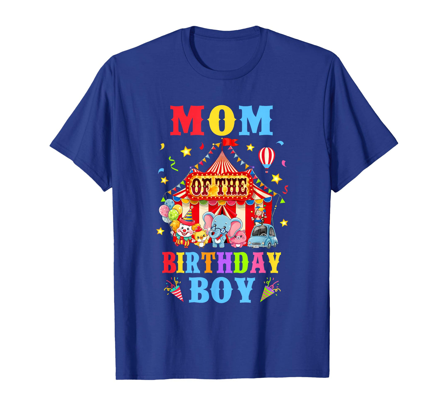 Mom Of The Birthday For Boy Circus Carnival Theme Party T-Shirt