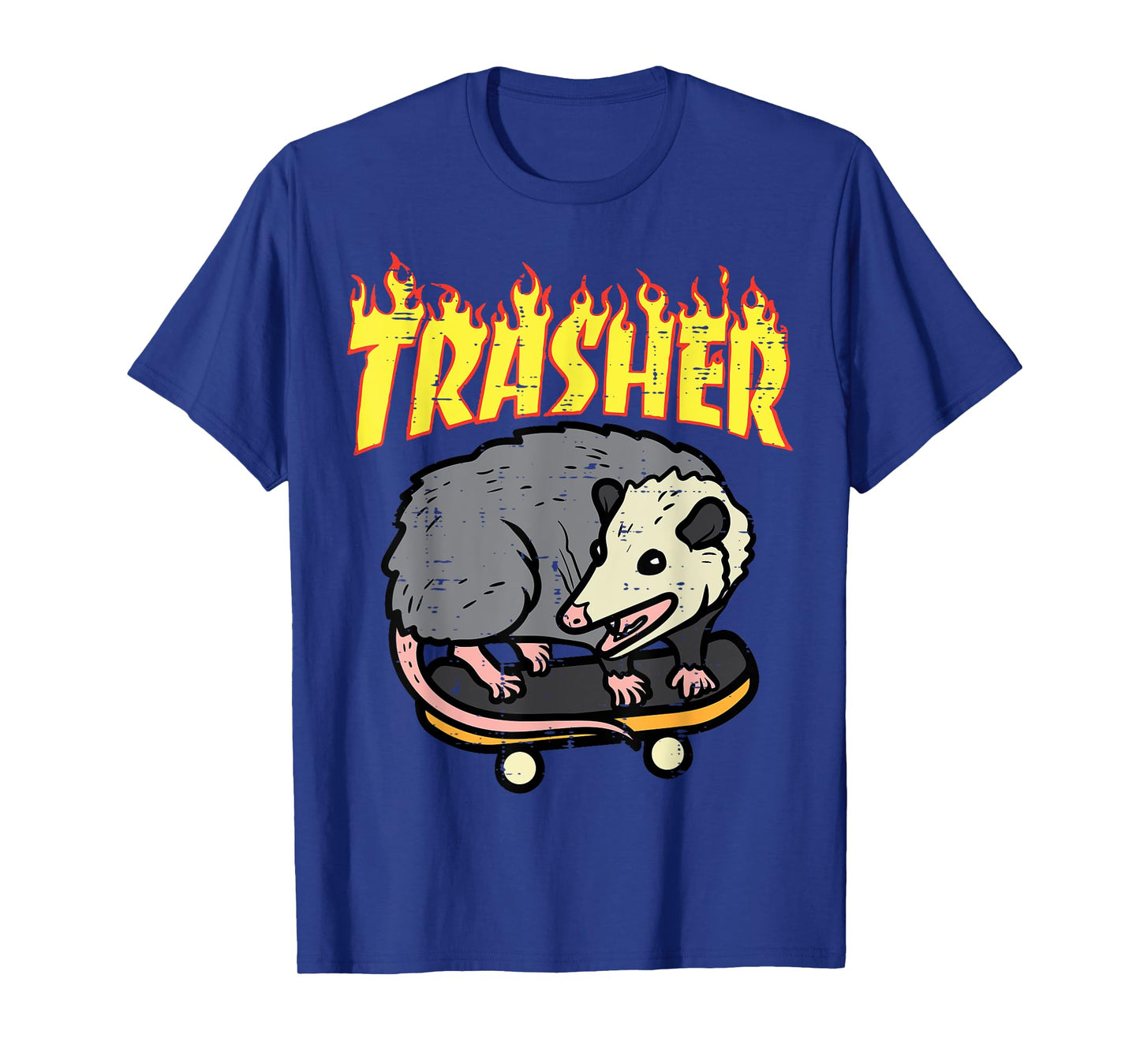Opossum Skateboard Trasher Funny Possum Skater Men Boys Kids T-Shirt
