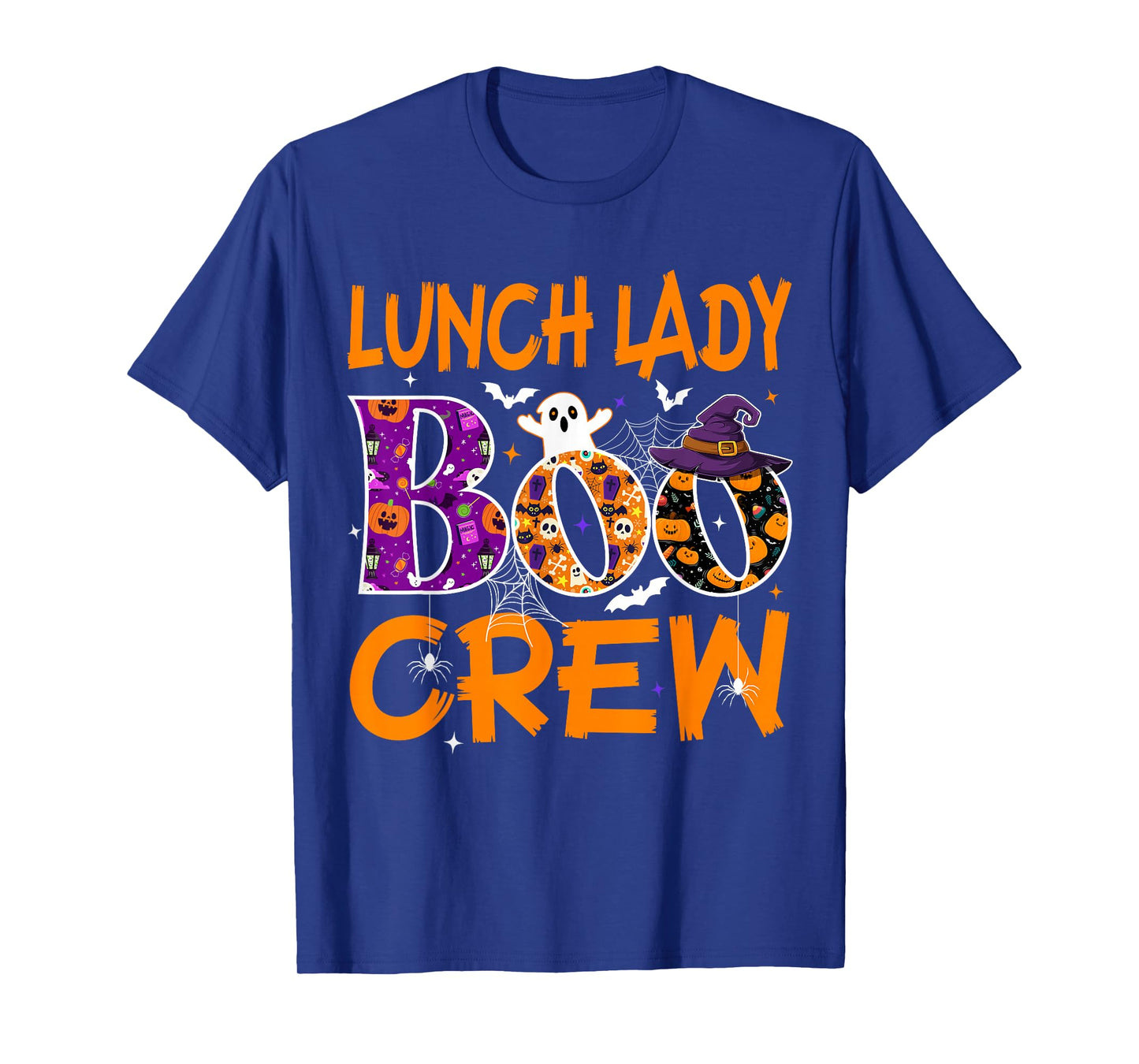Groovy Lunch Lady Boo Crew Halloween Cafeteria Squad Costume T-Shirt