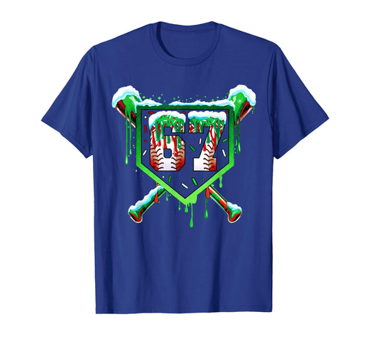 Baseball Ice Cream Drip Number 67 Six Seven Meme Christmas T-Shirt